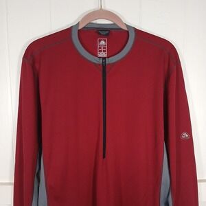 Vintage 90s Nike ACG Base Layer Quarter Zip Performance Hiking Men's Medium Red